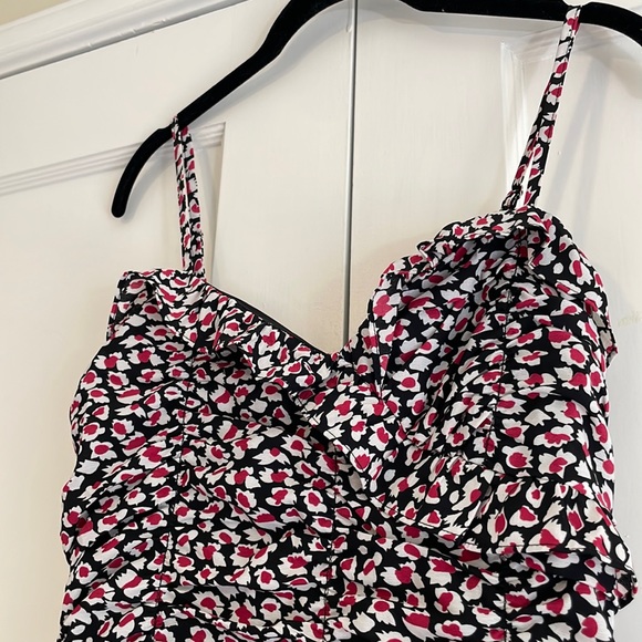 Lush Floral Print Ruched Bodycon Mini Dress - Picture 4 of 10